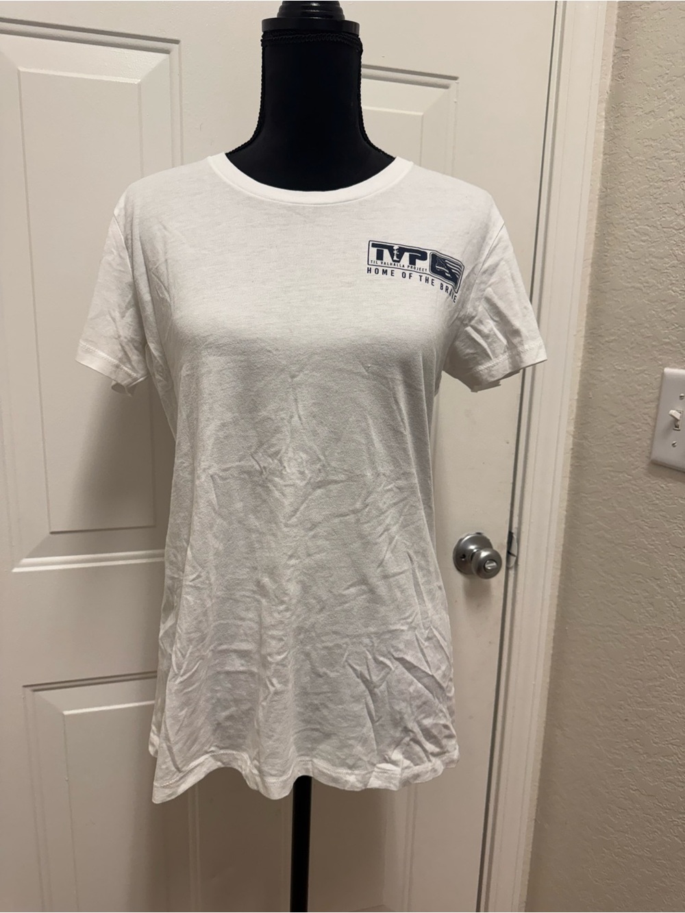 Women's White Short-Sleeve Graphic Crew Tee